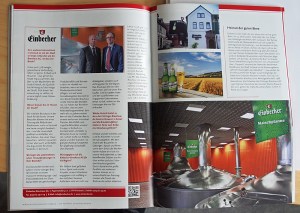 Doppelseite der Brauerei in der Wirtschaftsbroschüre. (c) Connect