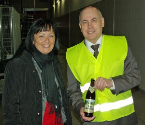 Astrid Klinkert-Kittel mit Brauhaus-Vorstandsprecher Lothar Gauß.